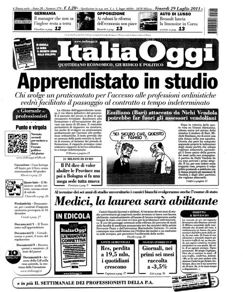 Italia oggi : quotidiano di economia finanza e politica